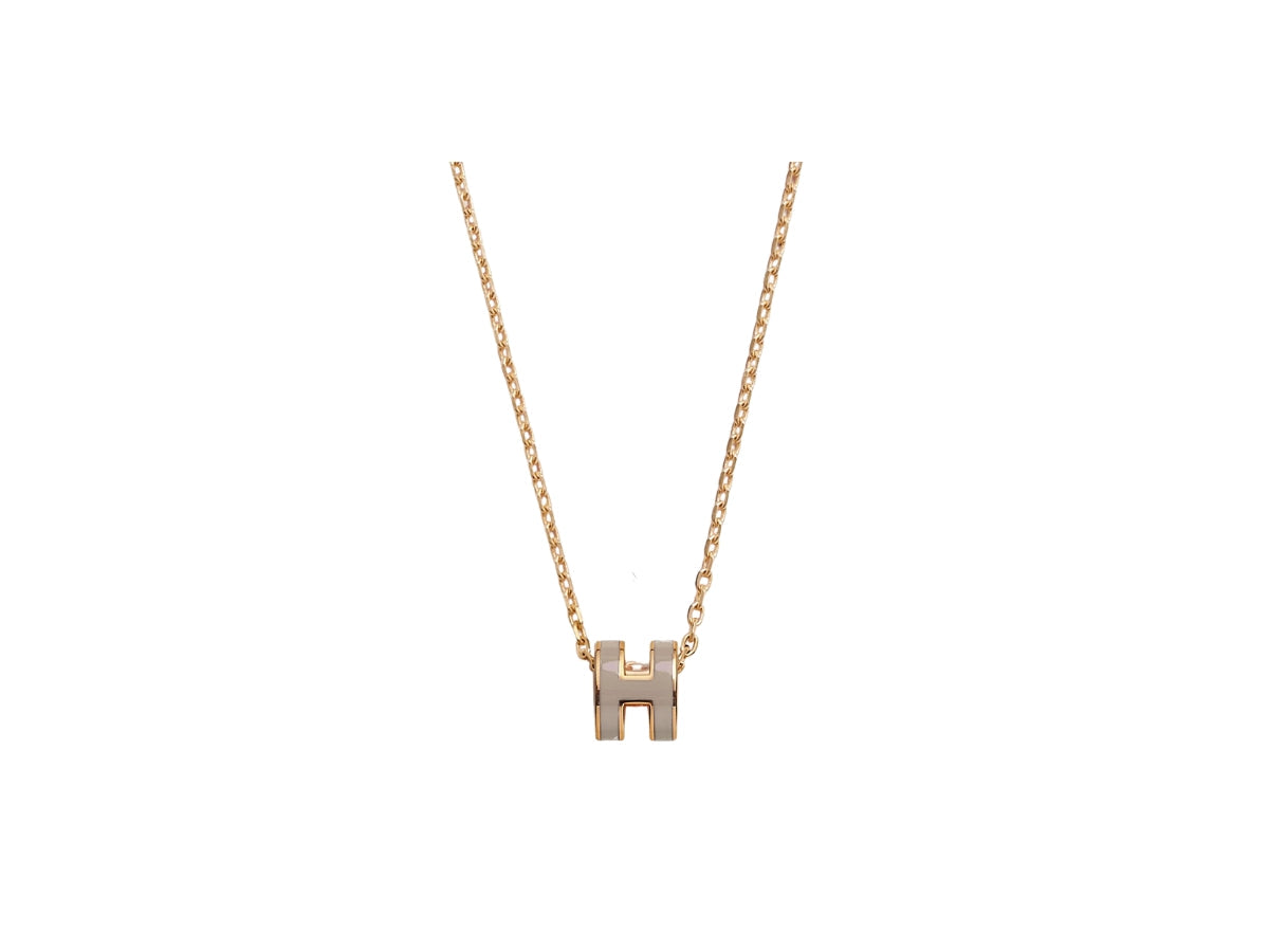 18K Mini Pop H Grey Necklace