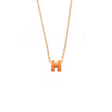 18K Mini Pop H Orange Necklace