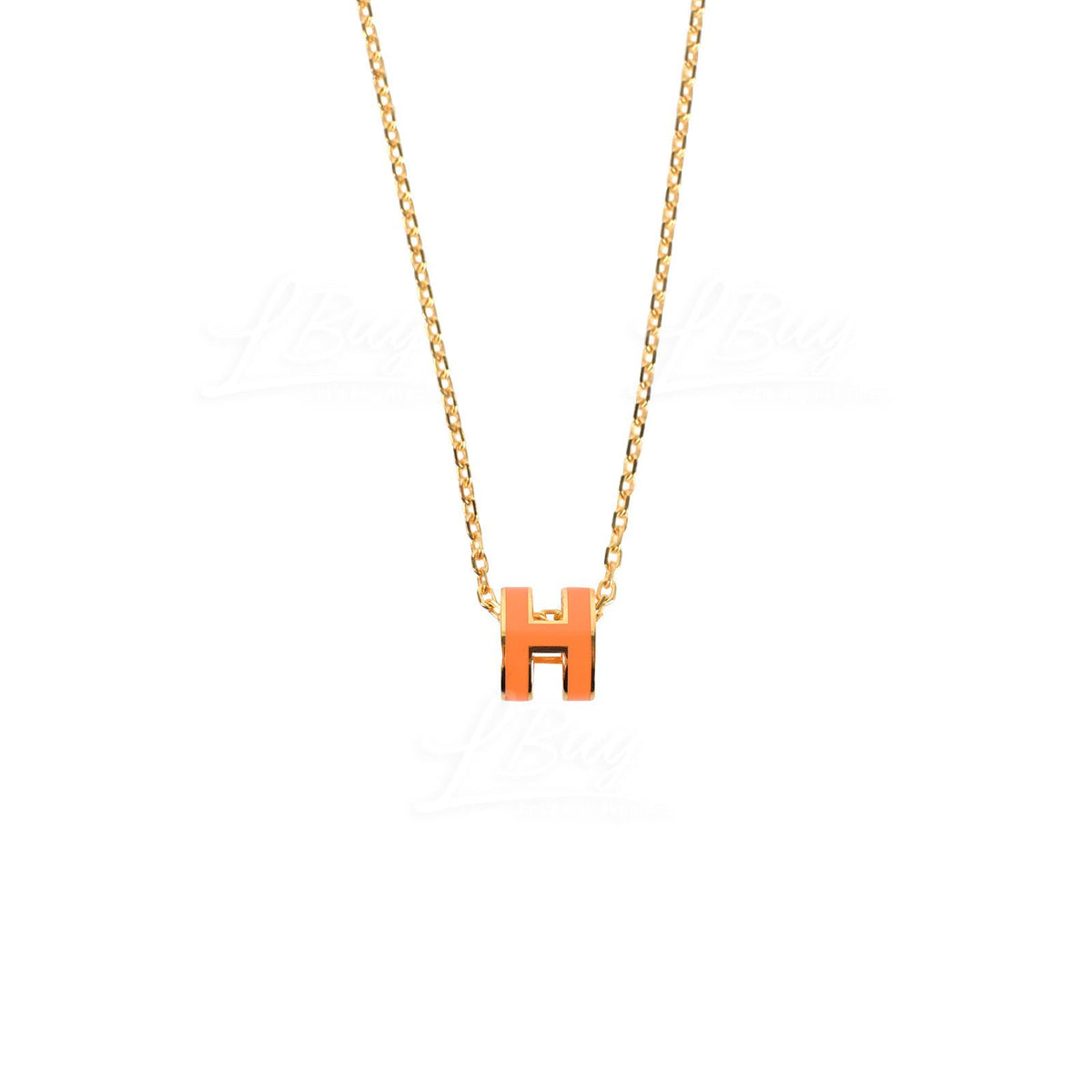 18K Mini Pop H Orange Necklace