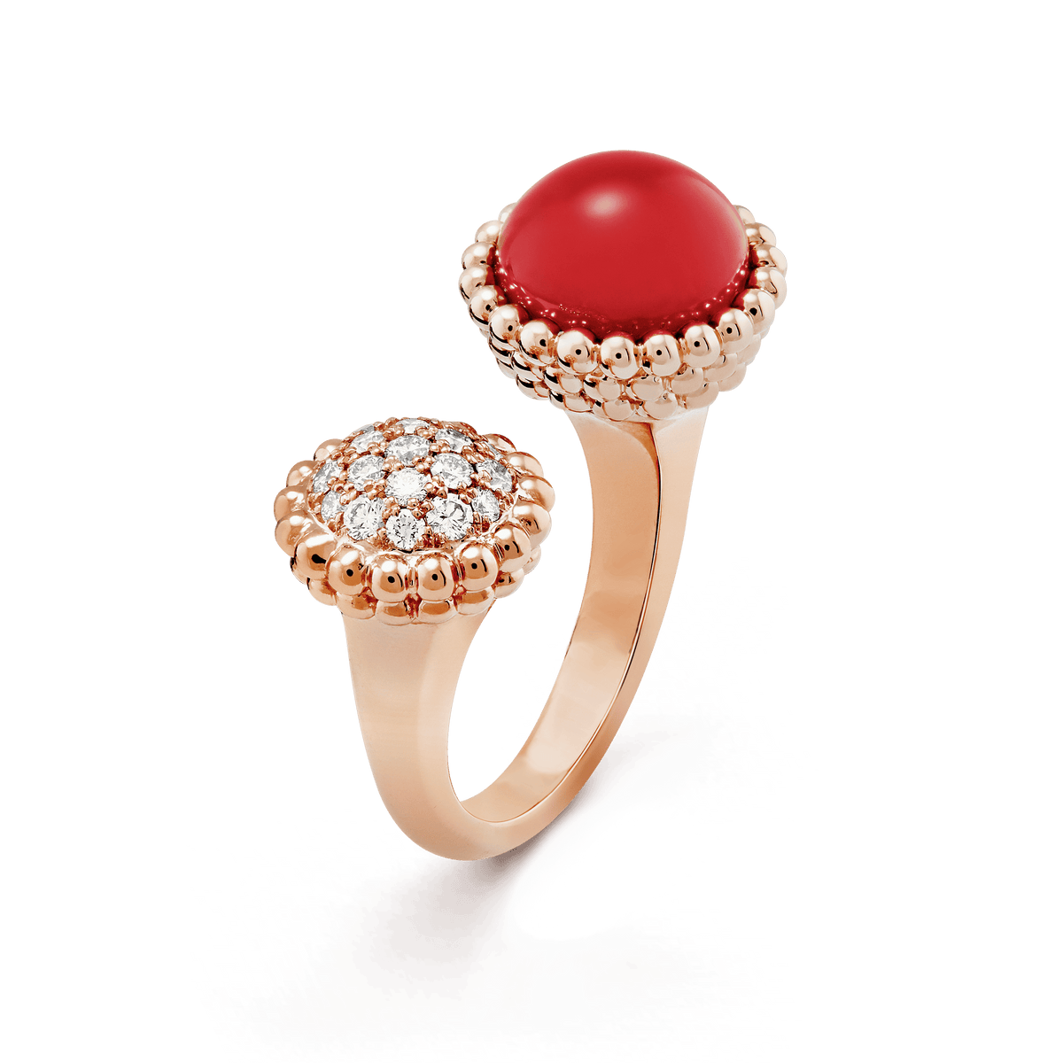 18K Van Cleef & Arpels Perlée Couleurs Between The Finger Ring