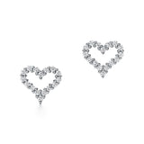 18K T Heart Diamonds Earrings