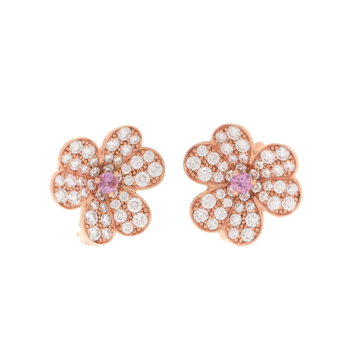 18K Frivole Pink Sapphire Earrings