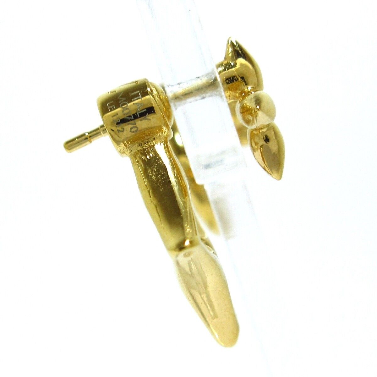 18K Louis Flower Gram Earrings