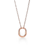 18K T Lock Pendant Pave Diamonds Necklace
