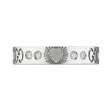 18K GG Icon Diamonds White Gold Ring
