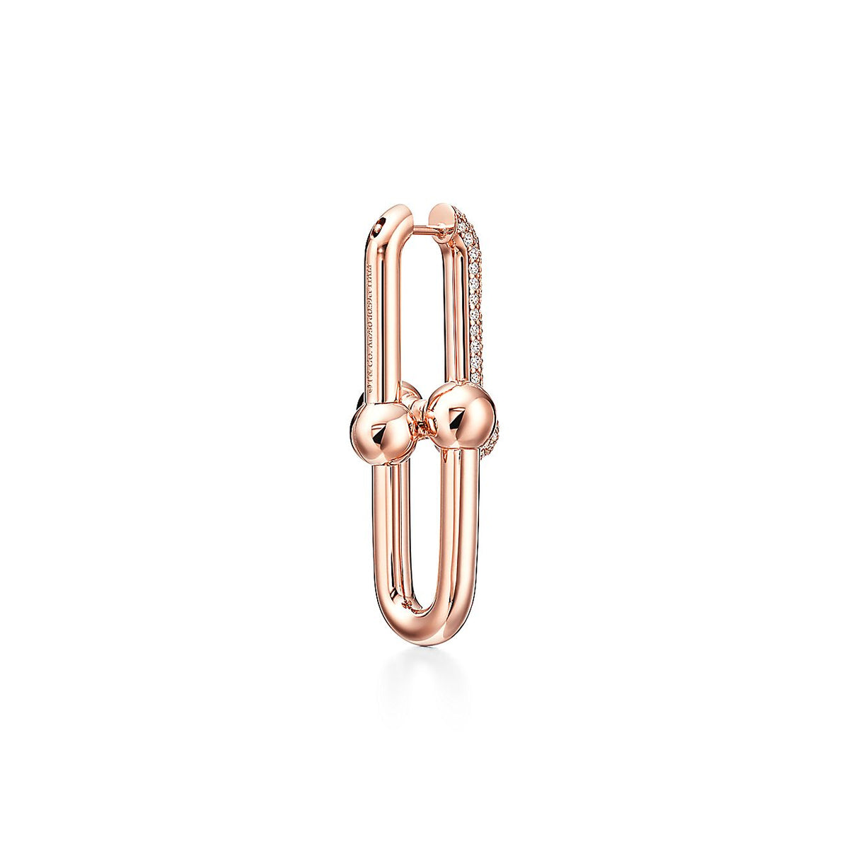 18K T HardWear Large Link Diamonds Earrings