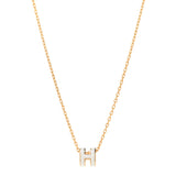 18K Mini Pop H White Necklace