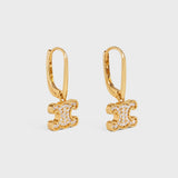 18K Triomphe Rhinestone Earrings