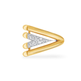 18K Louis Volt Upside Down Diamonds Ring