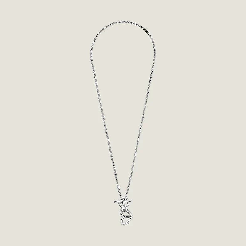 18K Cache-coeur Amulette Pendant H Necklace