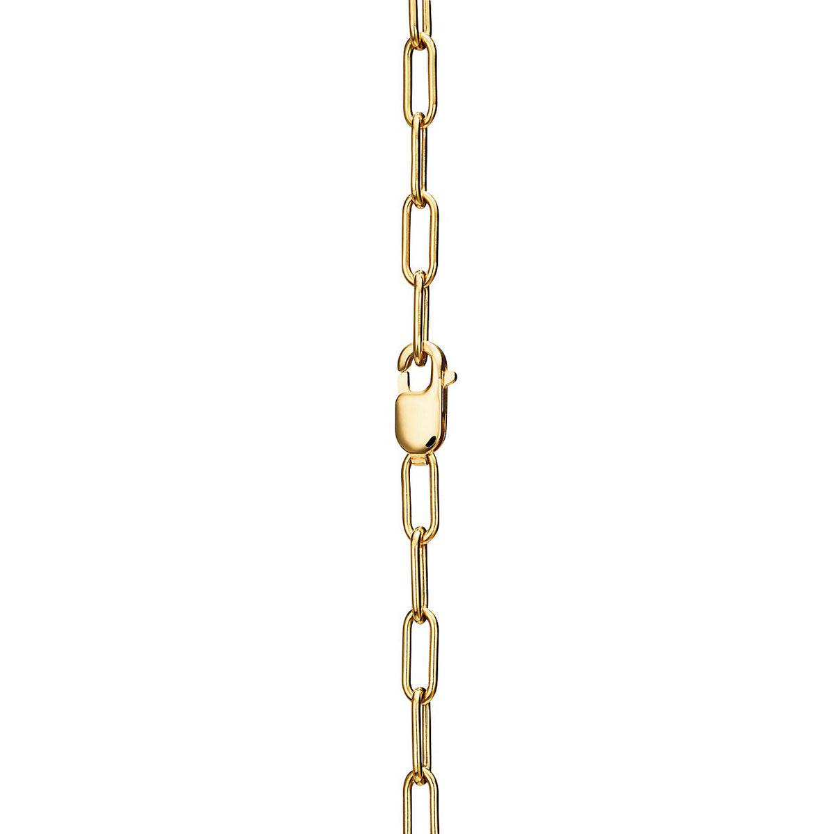 18K T Lock Pendant Pave Diamonds Necklace