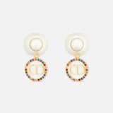 18K CD Tribales Multicolor Crystals Earrings