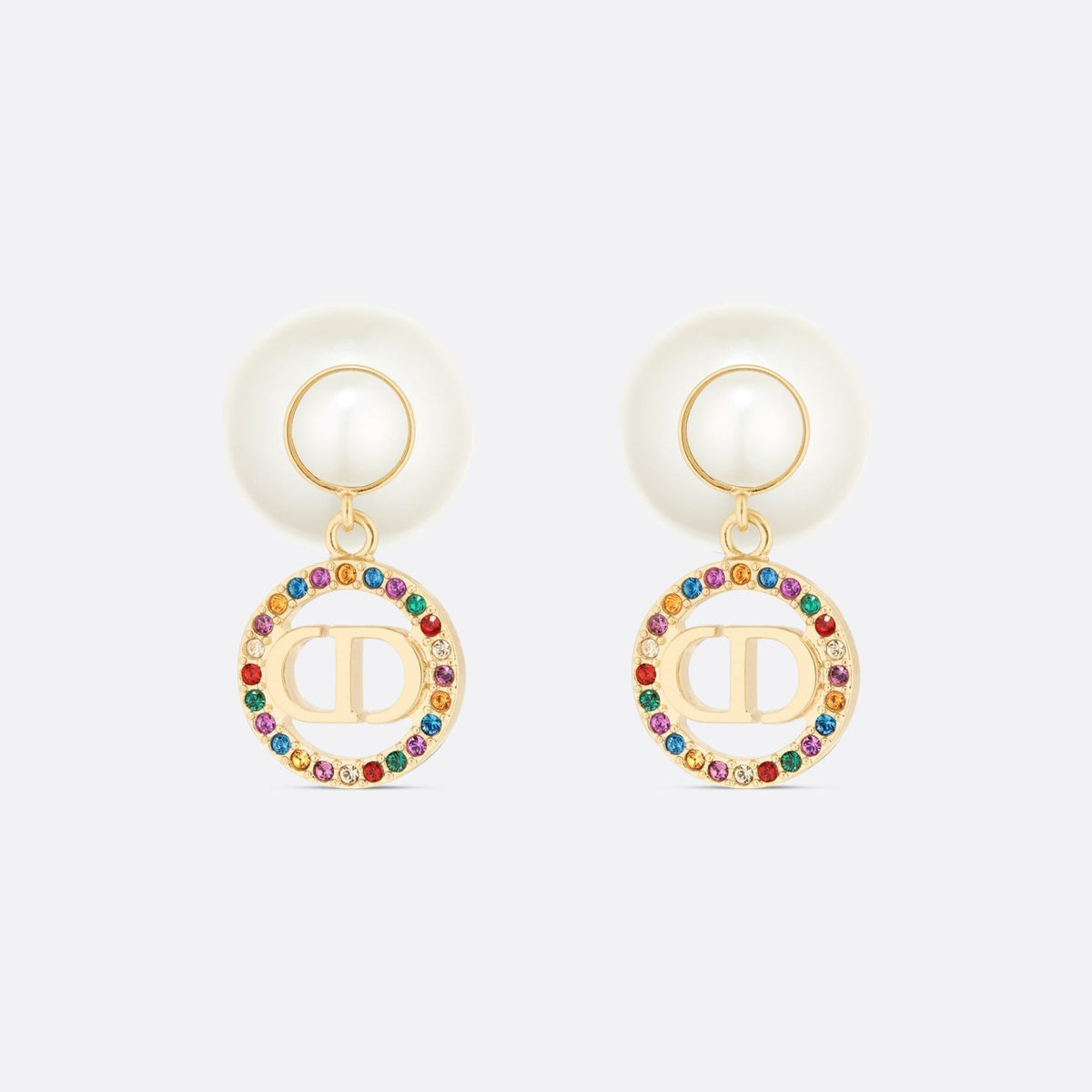 18K CD Tribales Multicolor Crystals Earrings