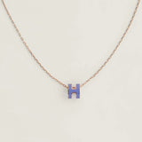 18K Mini Pop H Purple Necklace