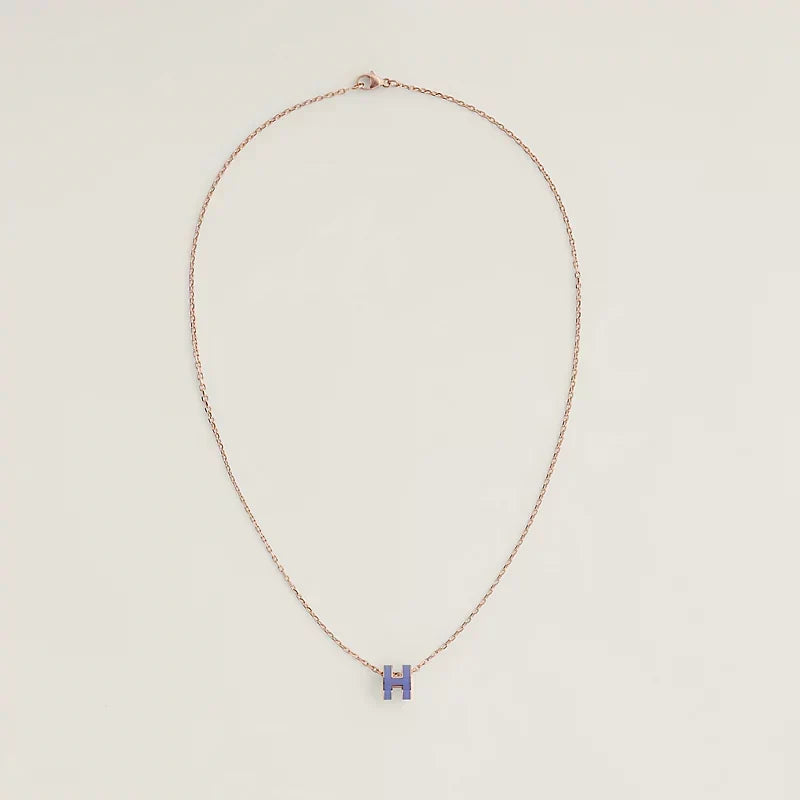 18K Mini Pop H Purple Necklace