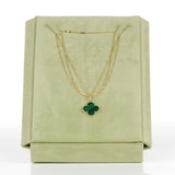 18K Magic Alhambra Malachite Necklace