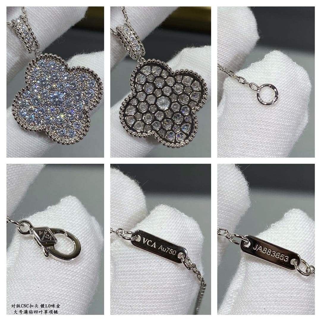 18K Magic Alhambra One Motifs Diamonds Clover Necklace