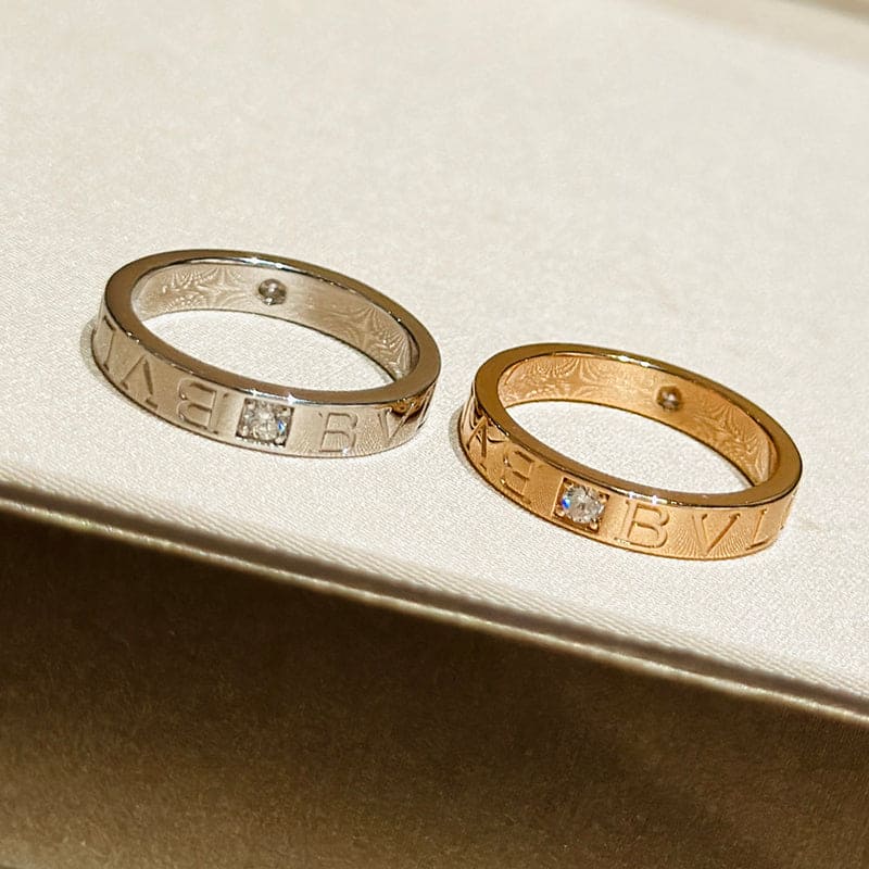 18K White Gold BV Diamond Ring
