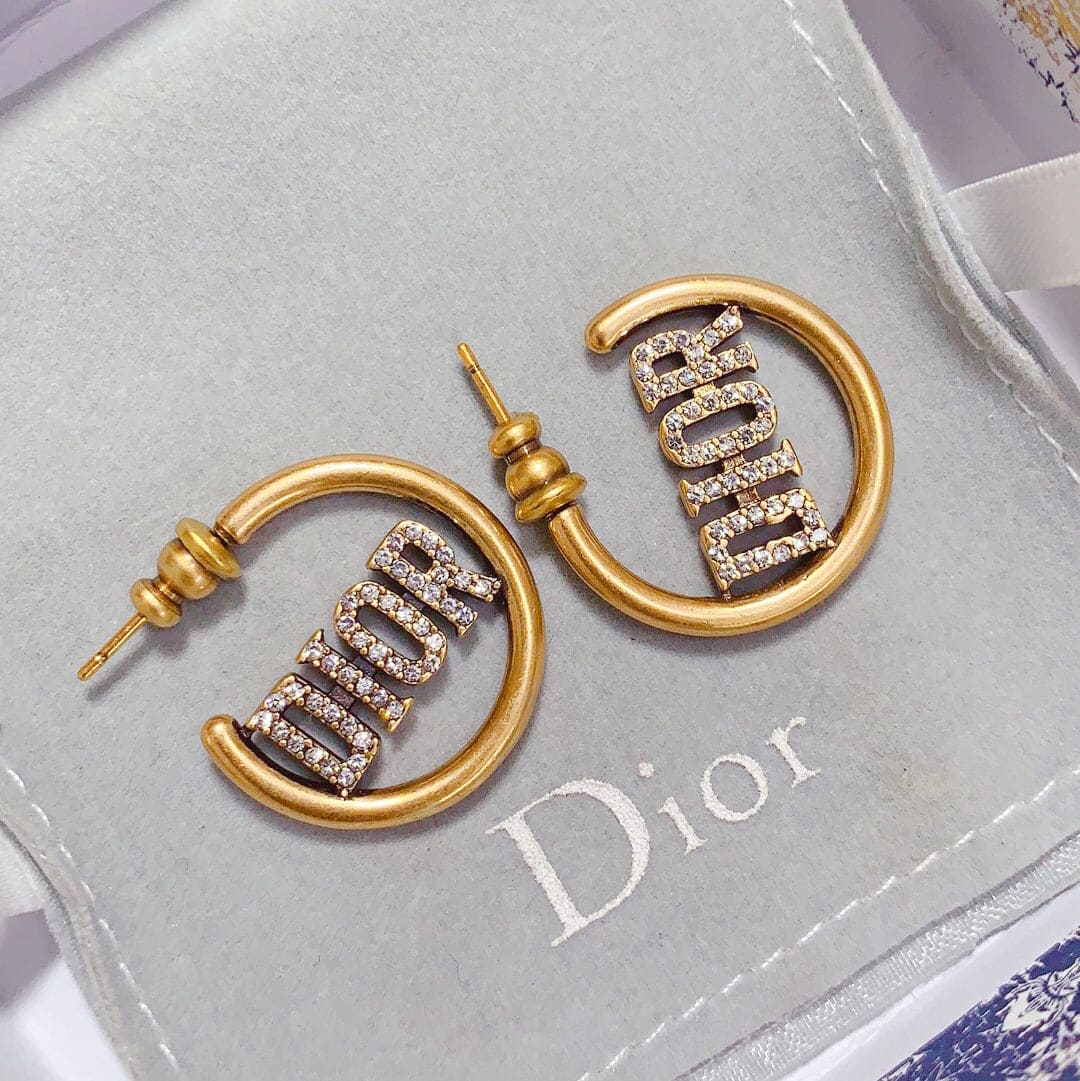 18K CD 30 Montaigne Hoop Earrings