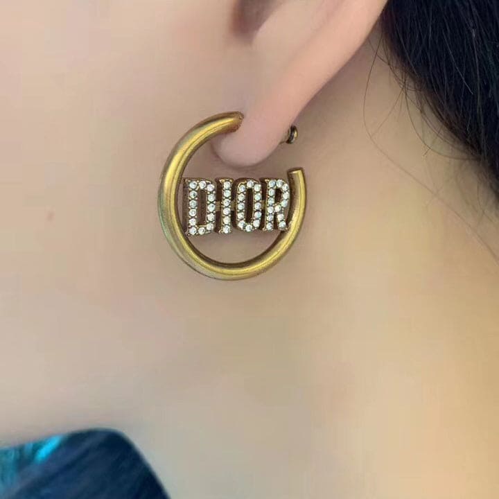 18K CD 30 Montaigne Hoop Earrings