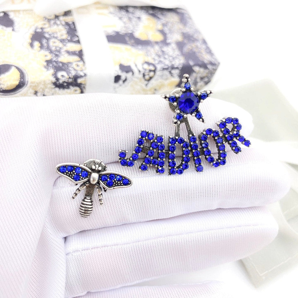 18K CD J'Adior Star Bee Earrings