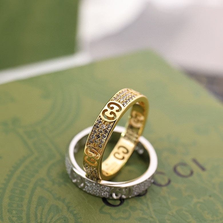18K GG Icon Full Diamonds Ring