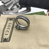 GG Garden Silver Snake Ring