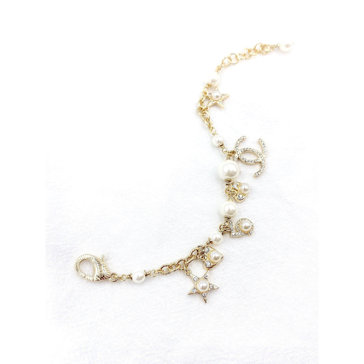 18K CC Pearls & Diamonds Bracelet
