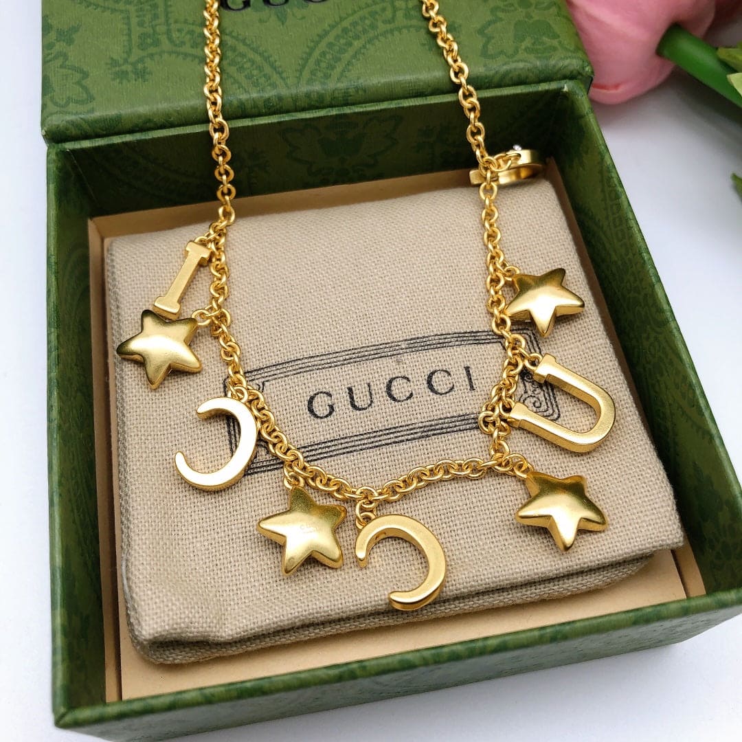 18K GG Script Necklace