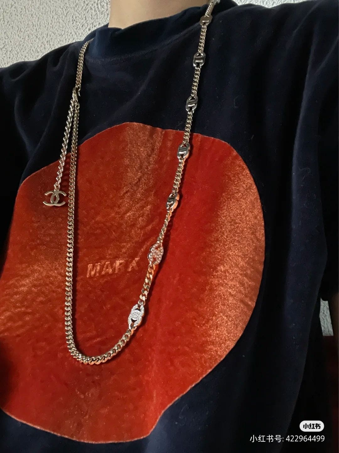 18K Crystal CC Chain Link Necklace