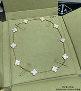 18K Vintage Alhambra Pearl 10 Motifs Necklace