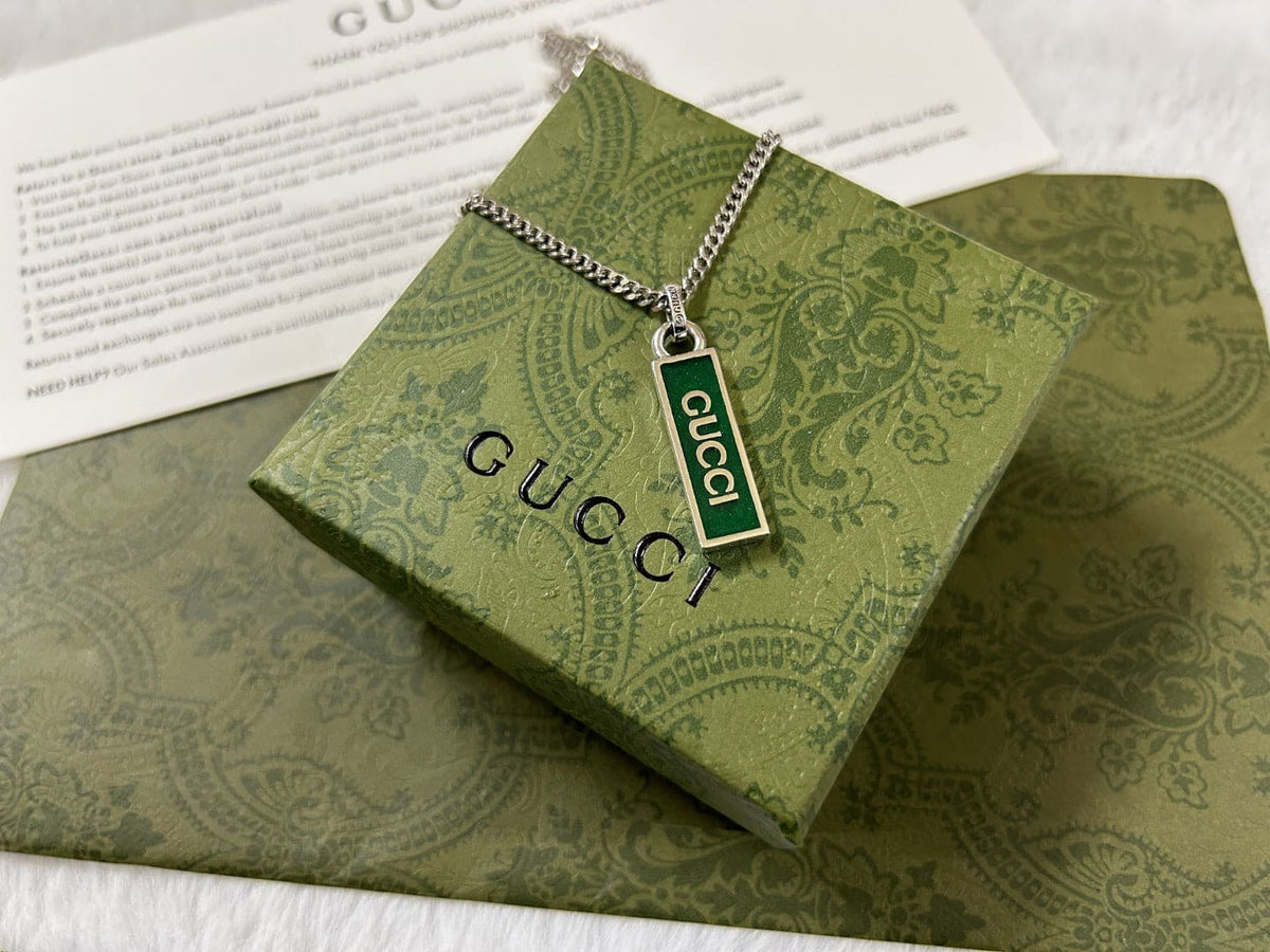GG Enamel Pendant Necklace