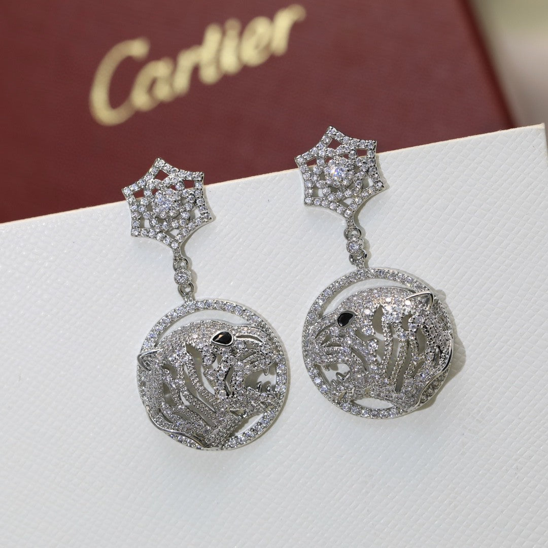 18k Panthère Head Earrings