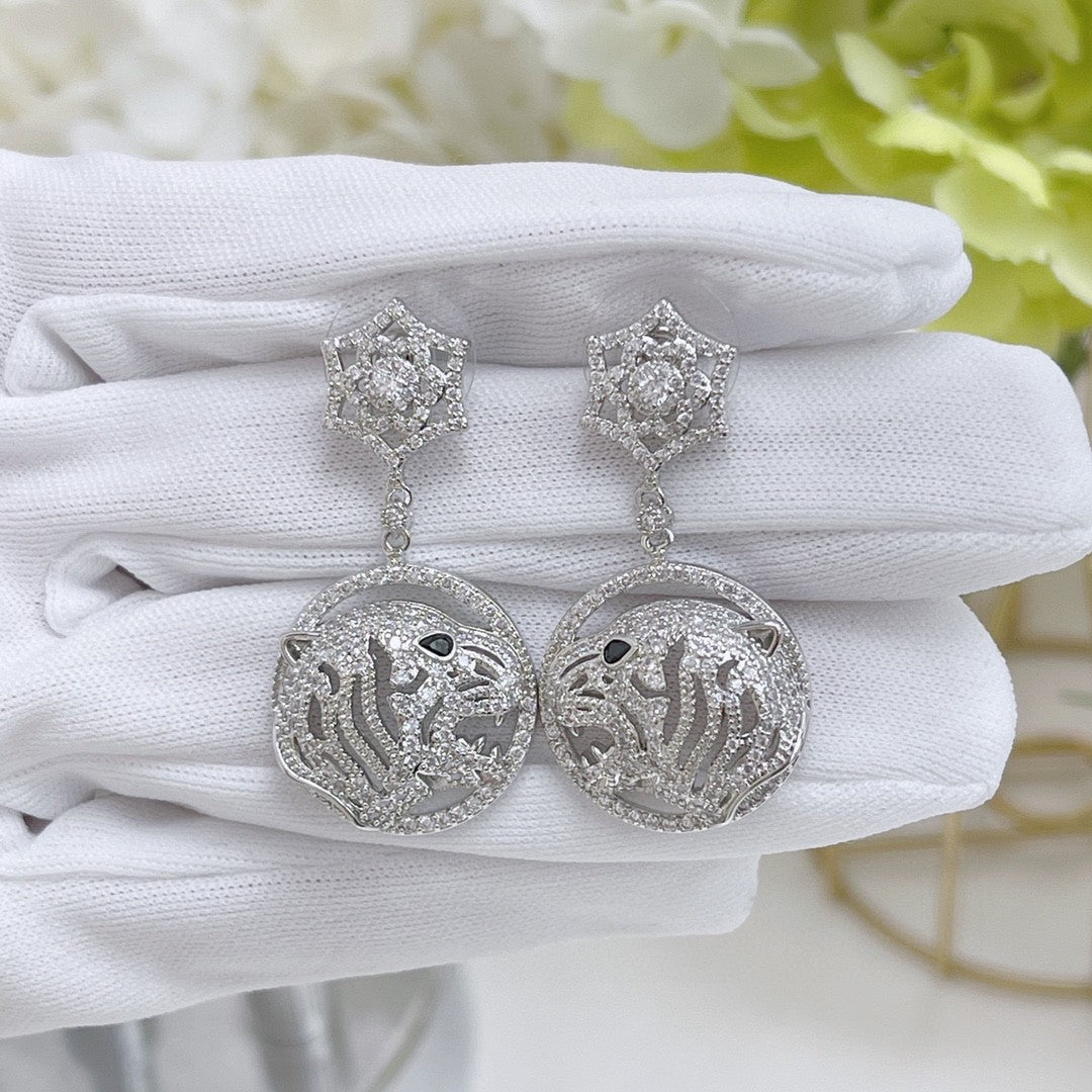 18k Panthère Head Earrings