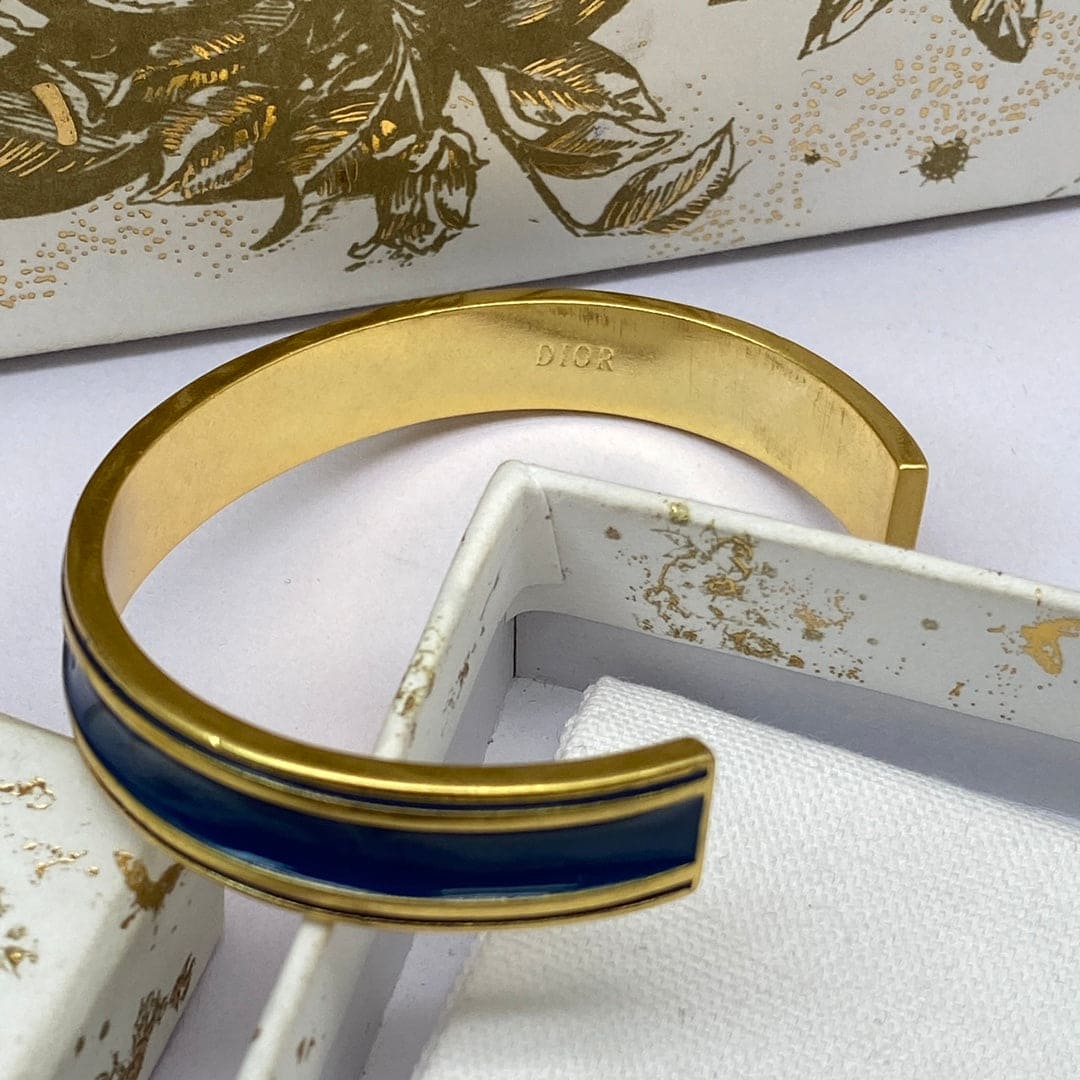 18K CD Black Code Bangle Bracelet