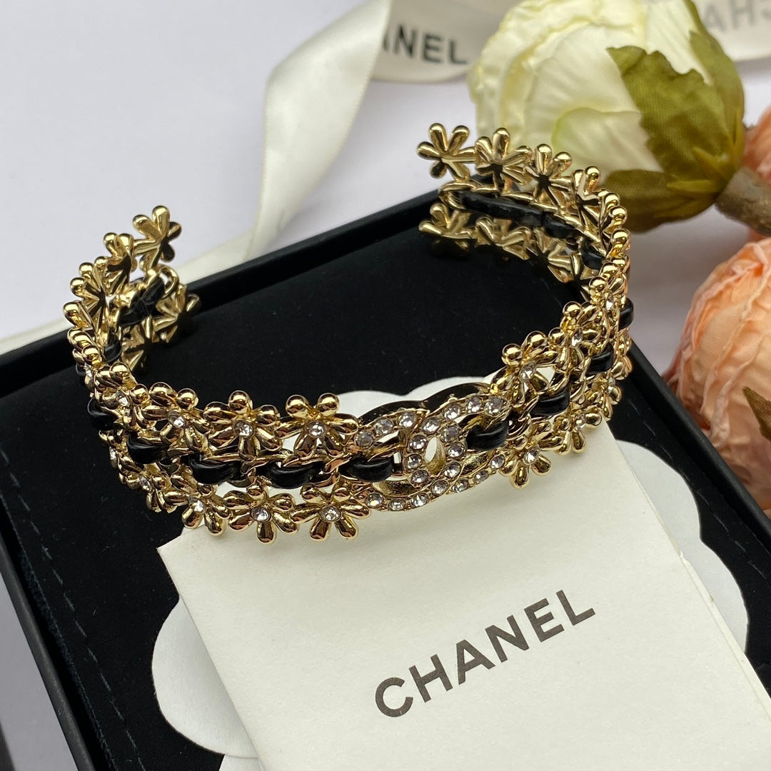 18K CC 2023 Black Cuff Bracelet