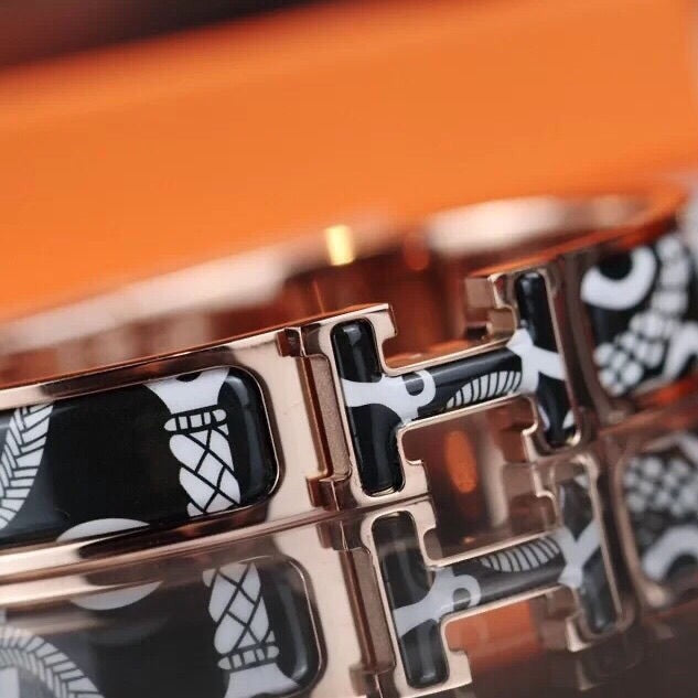 18K Clic H Panoplie Equestre Black Bracelet