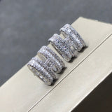 18K Pop H Diamonds Earrings