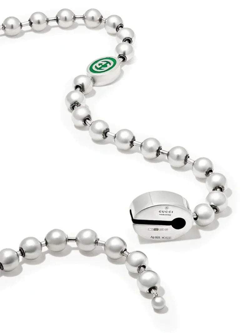 GG Interlocking G Green Necklace