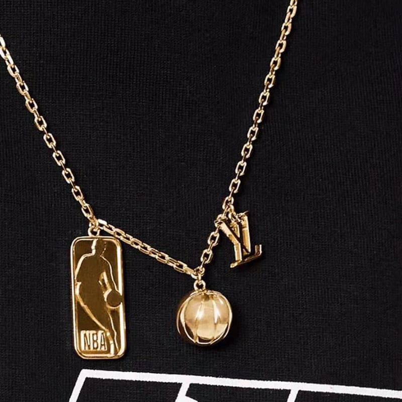 18K Louis Tab Pendant Necklace