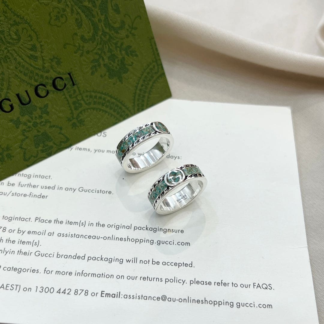 GG Interlocking G Turquoise Ring