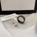 18K GG Icon Black Corundum Ring