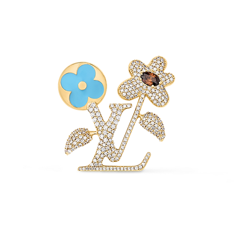 18K Louis Blooming Brooch