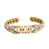 18K Dior Crystal Open Cuff Bracelet