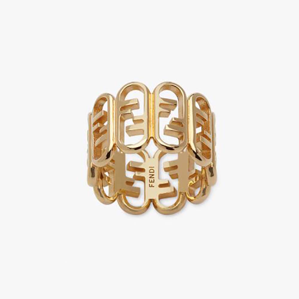 18K F OLock Ring