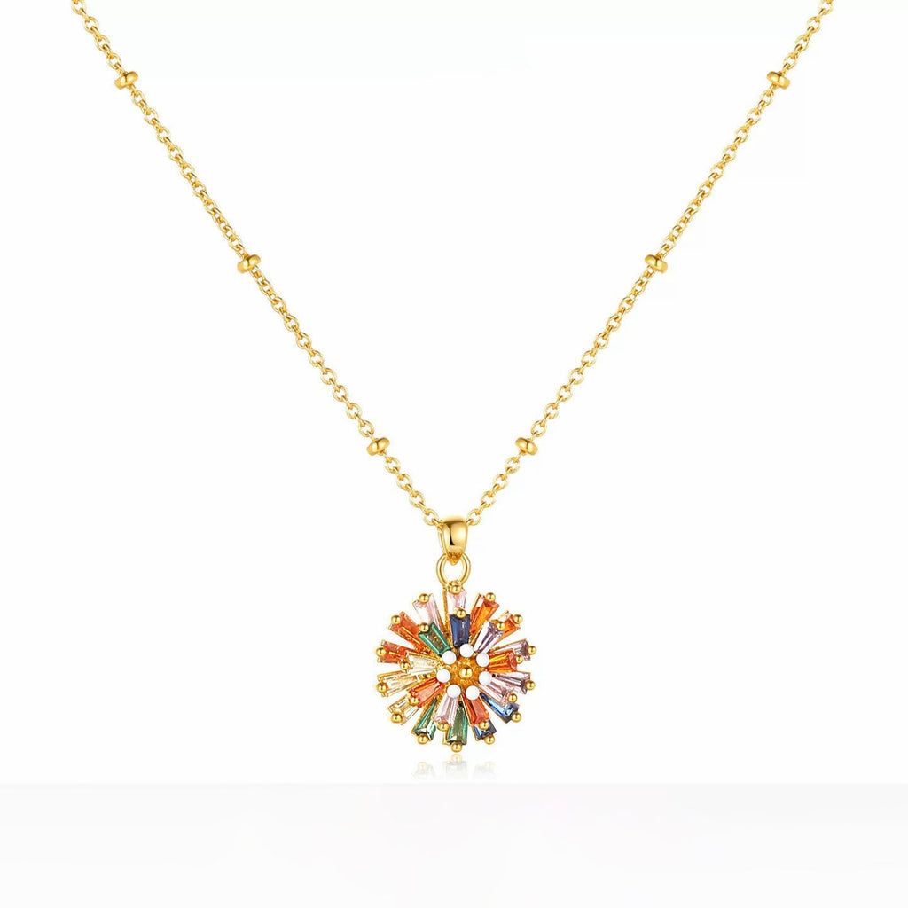Color Crystal Gold Necklace