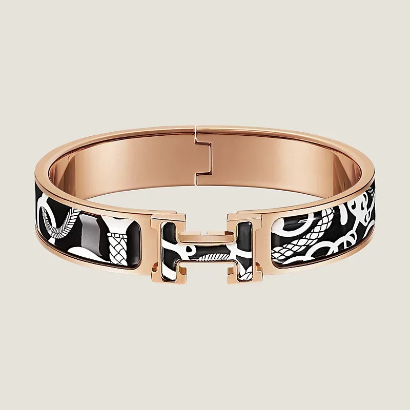 18K Clic H Panoplie Equestre Black Bracelet