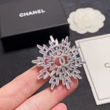 18K CC Snow Flower Brooch