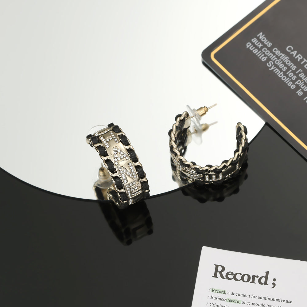 18K CC Strass Earrings