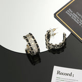 18K CC Strass Earrings